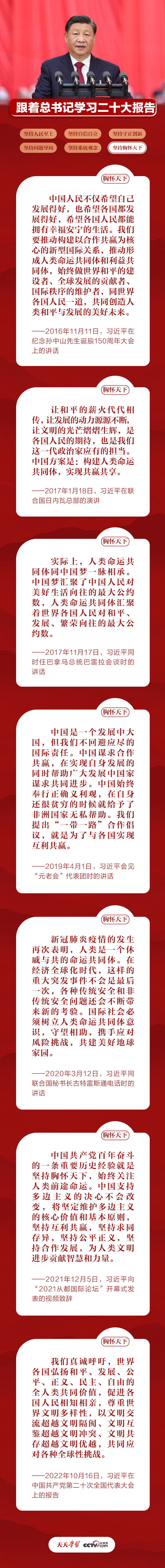 新征程 再出發｜跟著總書記學習二十大報告——堅持胸懷天下