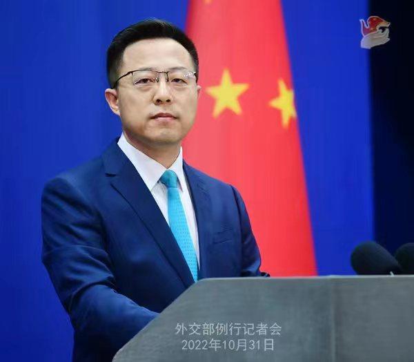 外交部發言人趙立堅。 薛偉 攝