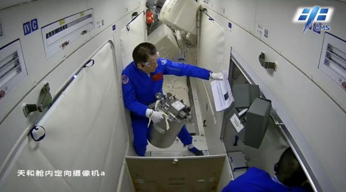 核心艙衛(wèi)生區(qū)。圖片來源：中國載人航天工程辦公室官方微信