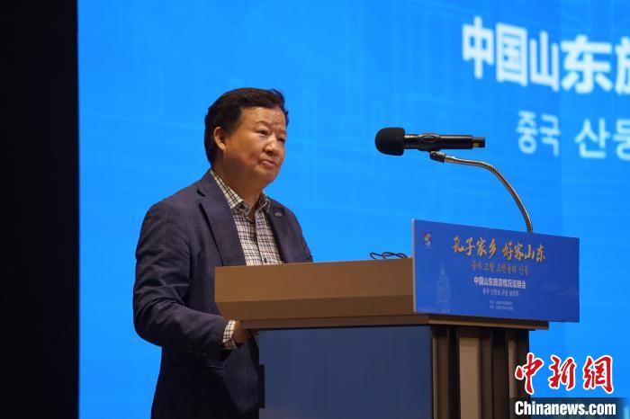 韓國一般旅游業(yè)協(xié)會副會長白承弻致辭。　劉旭 攝