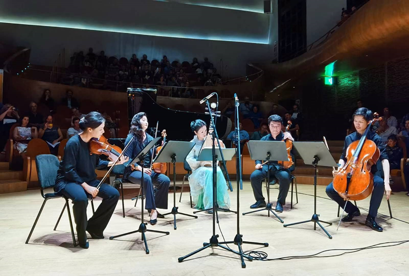 “古老文明的現代回聲——中國當代作曲家室內樂作品音樂會”在意大利舉行。中國駐意大利使館供圖