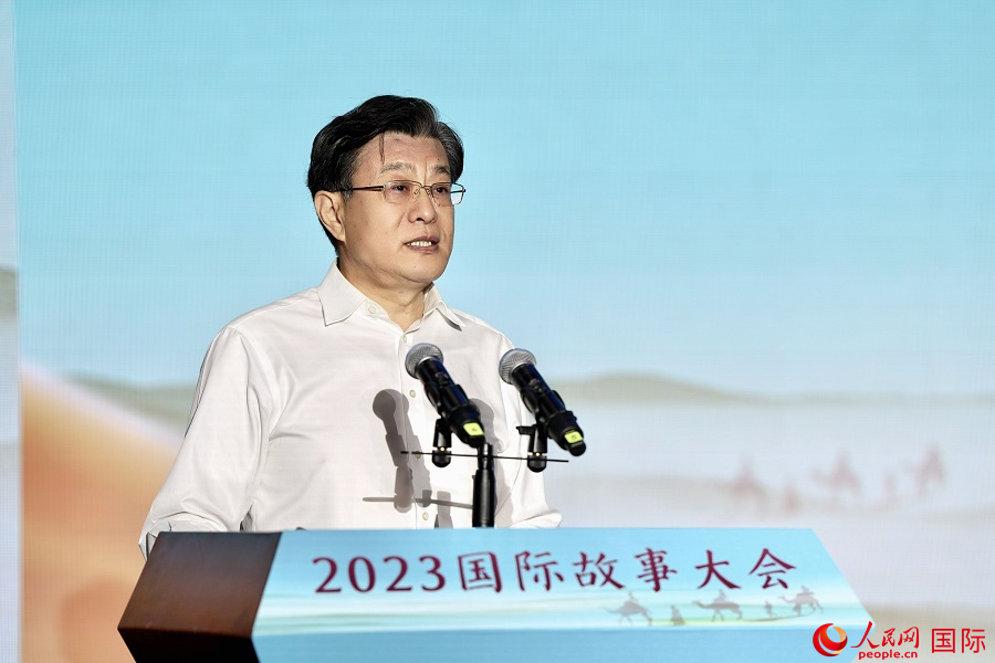 中國人民對外友好協(xié)會(huì)副會(huì)長李希奎致辭。人民網(wǎng) 盧鵬宇攝